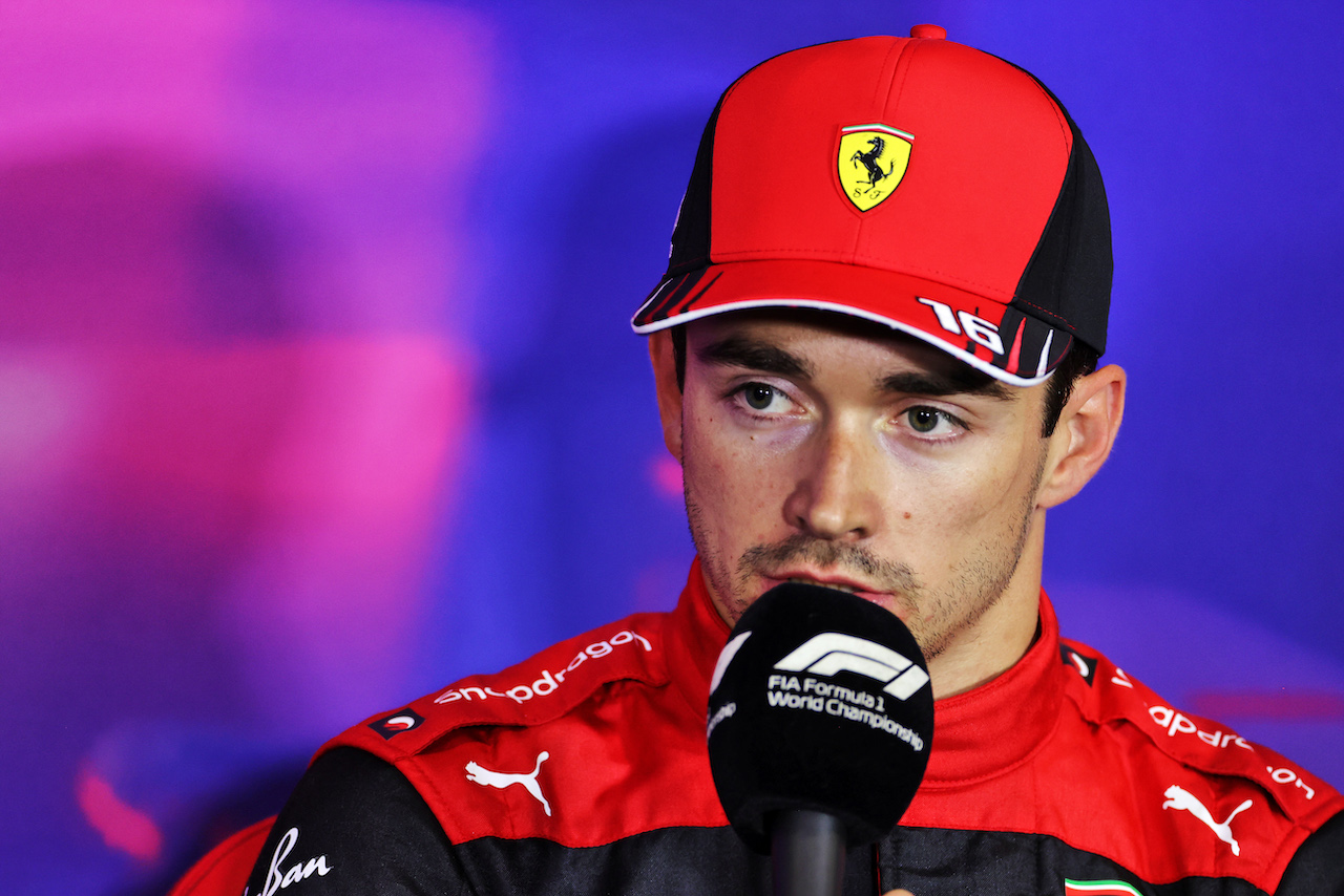 GP GRAN BRETAGNA, Charles Leclerc (MON) Ferrari in the post qualifying FIA Press Conference.
02.07.2022. Formula 1 World Championship, Rd 10, British Grand Prix, Silverstone, England, Qualifiche Day.
- www.xpbimages.com, EMail: requests@xpbimages.com © Copyright: Davenport / XPB Images