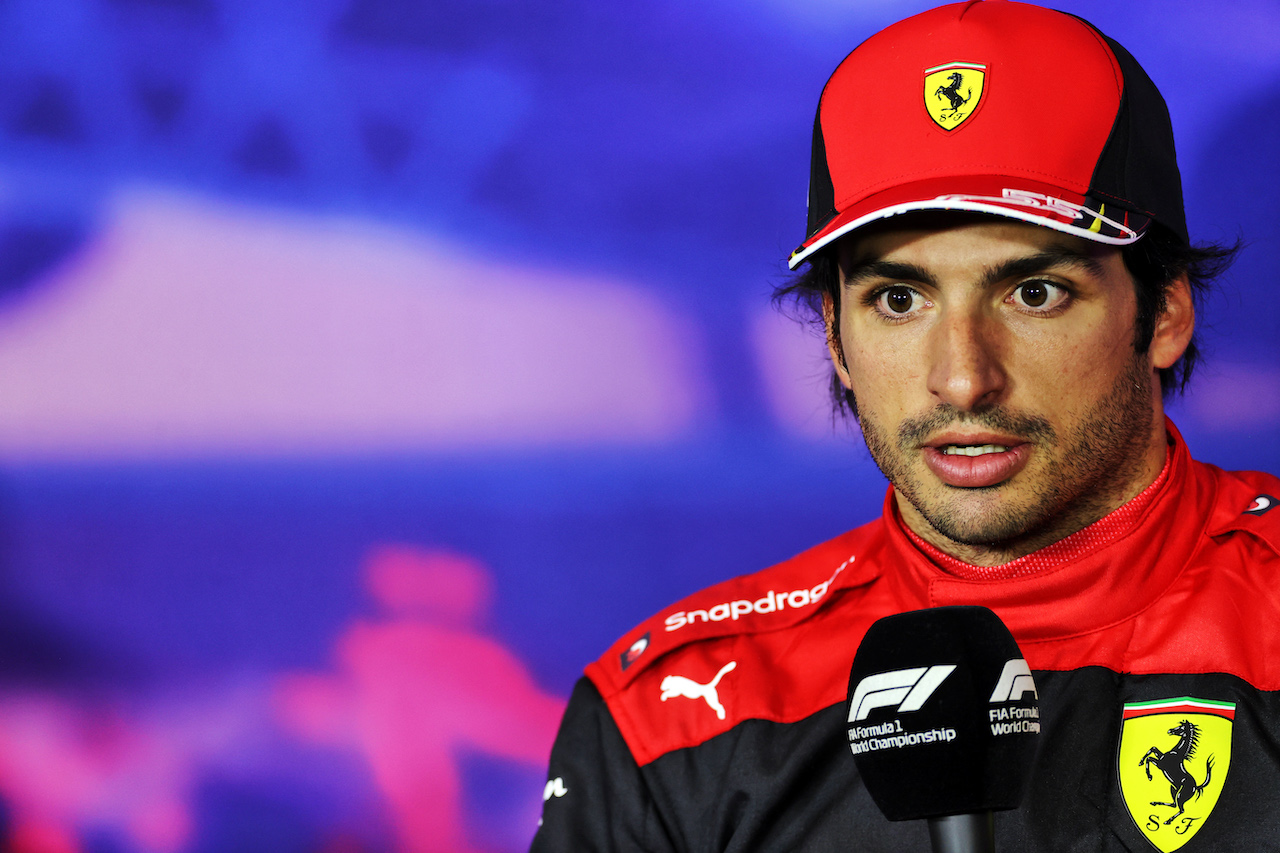 GP GRAN BRETAGNA, Pole sitter Carlos Sainz Jr (ESP) Ferrari in the post qualifying FIA Press Conference.
02.07.2022. Formula 1 World Championship, Rd 10, British Grand Prix, Silverstone, England, Qualifiche Day.
- www.xpbimages.com, EMail: requests@xpbimages.com © Copyright: Davenport / XPB Images