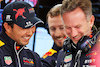 GP GRAN BRETAGNA, (L to R): Sergio Perez (MEX) Red Bull Racing e Christian Horner (GBR) Red Bull Racing Team Principal.
02.07.2022. Formula 1 World Championship, Rd 10, British Grand Prix, Silverstone, England, Qualifiche Day.
- www.xpbimages.com, EMail: requests@xpbimages.com © Copyright: Davenport / XPB Images