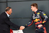 GP GRAN BRETAGNA, Nigel Mansell (GBR) with Max Verstappen (NLD) Red Bull Racing RB18.
02.07.2022. Formula 1 World Championship, Rd 10, British Grand Prix, Silverstone, England, Qualifiche Day.
- www.xpbimages.com, EMail: requests@xpbimages.com © Copyright: Batchelor / XPB Images