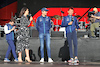 GP GRAN BRETAGNA, (L to R): Laura Winter (GBR) F1 Presenter with Nicholas Latifi (CDN) Williams Racing e  Alexander Albon (THA) Williams Racing on the FanZone stage. 
02.07.2022. Formula 1 World Championship, Rd 10, British Grand Prix, Silverstone, England, Qualifiche Day.
- www.xpbimages.com, EMail: requests@xpbimages.com © Copyright: Rew / XPB Images