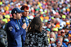 GP GRAN BRETAGNA, (L to R): Alexander Albon (THA) Williams Racing with Nicholas Latifi (CDN) Williams Racing e Laura Winter (GBR) F1 Presenter on the FanZone stage. 
02.07.2022. Formula 1 World Championship, Rd 10, British Grand Prix, Silverstone, England, Qualifiche Day.
- www.xpbimages.com, EMail: requests@xpbimages.com © Copyright: Rew / XPB Images