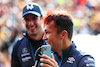 GP GRAN BRETAGNA, Alexander Albon (THA) Williams Racing with Nicholas Latifi (CDN) Williams Racing on the FanZone stage. 
02.07.2022. Formula 1 World Championship, Rd 10, British Grand Prix, Silverstone, England, Qualifiche Day.
- www.xpbimages.com, EMail: requests@xpbimages.com © Copyright: Rew / XPB Images