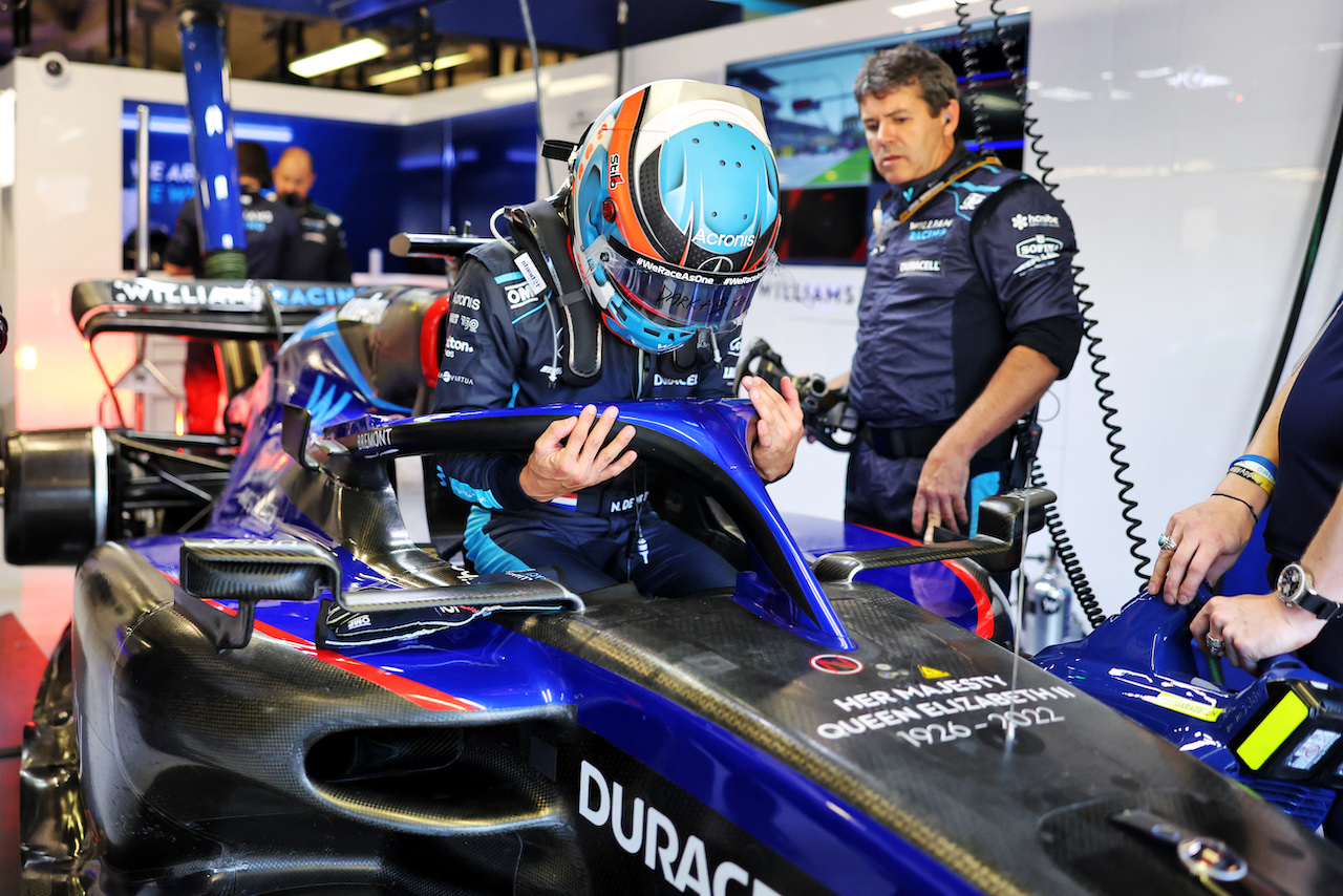 GP ITALIA, Nyck de Vries (NLD) Williams Racing FW44 Reserve Driver.
11.09.2022. Formula 1 World Championship, Rd 16, Italian Grand Prix, Monza, Italy, Gara Day.
- www.xpbimages.com, EMail: requests@xpbimages.com © Copyright: Bearne / XPB Images