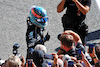 GP ITALIA, George Russell (GBR) Mercedes AMG F1 celebrates his third position in parc ferme.
11.09.2022. Formula 1 World Championship, Rd 16, Italian Grand Prix, Monza, Italy, Gara Day.
 - www.xpbimages.com, EMail: requests@xpbimages.com © Copyright: Coates / XPB Images