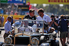 GP ITALIA, (L to R): George Russell (GBR) Mercedes AMG F1 e Pierre Gasly (FRA) AlphaTauri on the drivers parade.
11.09.2022. Formula 1 World Championship, Rd 16, Italian Grand Prix, Monza, Italy, Gara Day.
 - www.xpbimages.com, EMail: requests@xpbimages.com © Copyright: Coates / XPB Images