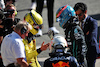 GP ITALIA, (L to R): Charles Leclerc (MON) Ferrari e George Russell (GBR) Mercedes AMG F1 in parc ferme.
11.09.2022. Formula 1 World Championship, Rd 16, Italian Grand Prix, Monza, Italy, Gara Day.
 - www.xpbimages.com, EMail: requests@xpbimages.com © Copyright: Coates / XPB Images