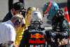 GP ITALIA, (L to R): Charles Leclerc (MON) Ferrari e George Russell (GBR) Mercedes AMG F1 in parc ferme with vincitore Max Verstappen (NLD) Red Bull Racing.
11.09.2022. Formula 1 World Championship, Rd 16, Italian Grand Prix, Monza, Italy, Gara Day.
 - www.xpbimages.com, EMail: requests@xpbimages.com © Copyright: Coates / XPB Images