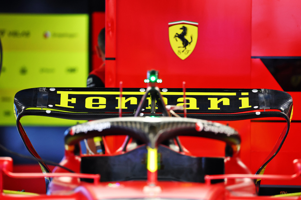 GP ITALIA, Ferrari F1-75 rear wing.
08.09.2022. Formula 1 World Championship, Rd 16, Italian Grand Prix, Monza, Italy, Preparation Day.
- www.xpbimages.com, EMail: requests@xpbimages.com © Copyright: Batchelor / XPB Images