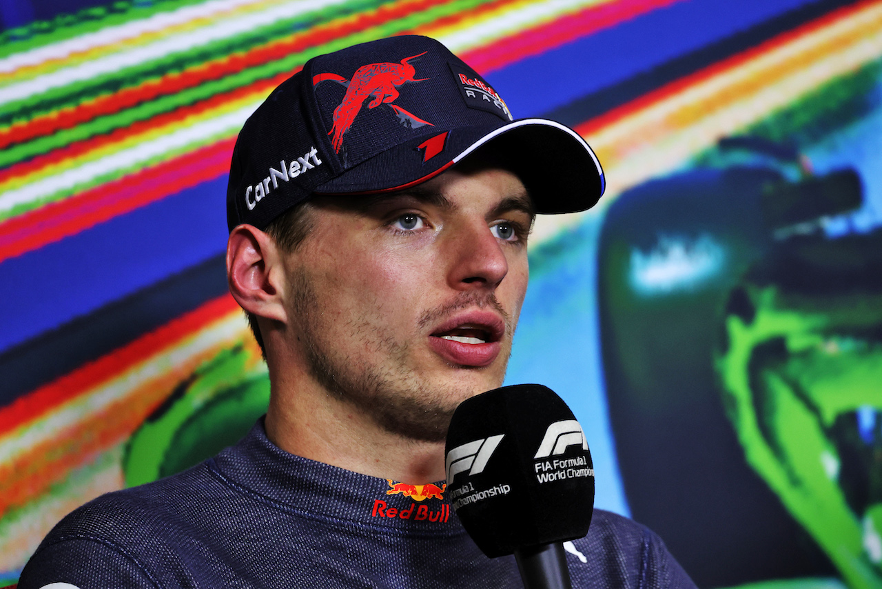 GP ITALIA, Max Verstappen (NLD) Red Bull Racing in the post qualifying FIA Press Conference.
10.09.2022. Formula 1 World Championship, Rd 16, Italian Grand Prix, Monza, Italy, Qualifiche Day.
- www.xpbimages.com, EMail: requests@xpbimages.com © Copyright: Bearne / XPB Images