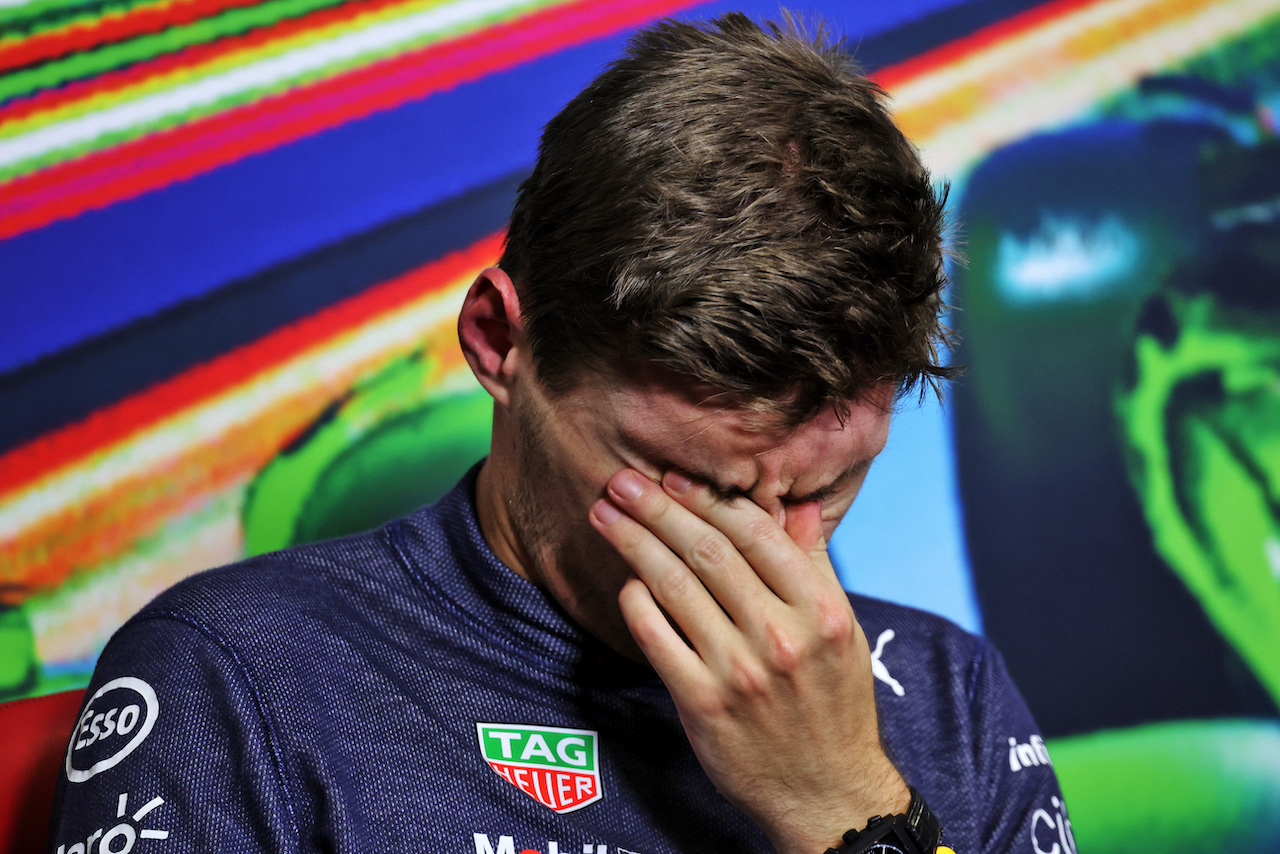 GP ITALIA, Max Verstappen (NLD) Red Bull Racing in the post qualifying FIA Press Conference.
10.09.2022. Formula 1 World Championship, Rd 16, Italian Grand Prix, Monza, Italy, Qualifiche Day.
- www.xpbimages.com, EMail: requests@xpbimages.com © Copyright: Bearne / XPB Images