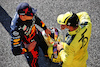 GP ITALIA, (L to R): Max Verstappen (NLD) Red Bull Racing with Charles Leclerc (MON) Ferrari in qualifying parc ferme.
10.09.2022. Formula 1 World Championship, Rd 16, Italian Grand Prix, Monza, Italy, Qualifiche Day.
 - www.xpbimages.com, EMail: requests@xpbimages.com © Copyright: Coates / XPB Images