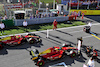 GP ITALIA, Carlos Sainz Jr (ESP) Ferrari F1-75 e Charles Leclerc (MON) Ferrari F1-75 in qualifying parc ferme.
10.09.2022. Formula 1 World Championship, Rd 16, Italian Grand Prix, Monza, Italy, Qualifiche Day.
 - www.xpbimages.com, EMail: requests@xpbimages.com © Copyright: Coates / XPB Images