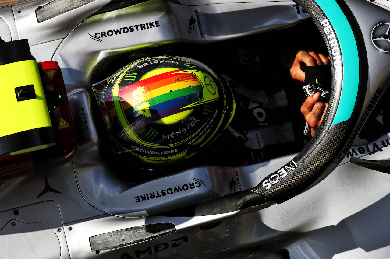 GP ITALIA, Lewis Hamilton (GBR) Mercedes AMG F1 W13.
09.09.2022. Formula 1 World Championship, Rd 16, Italian Grand Prix, Monza, Italy, Practice Day.
 - www.xpbimages.com, EMail: requests@xpbimages.com © Copyright: Coates / XPB Images