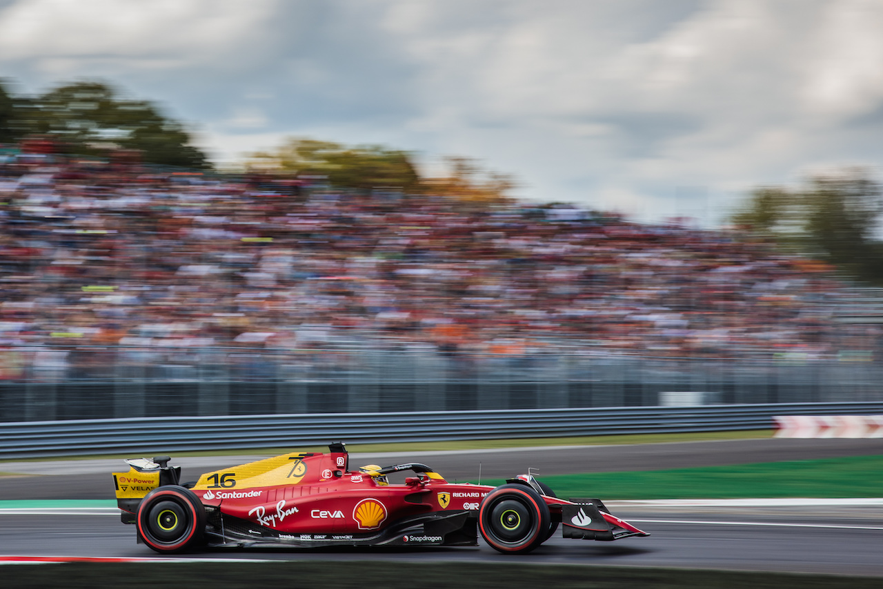 GP ITALIA, Charles Leclerc (MON) Ferrari F1-75.
09.09.2022. Formula 1 World Championship, Rd 16, Italian Grand Prix, Monza, Italy, Practice Day.
- www.xpbimages.com, EMail: requests@xpbimages.com © Copyright: Bearne / XPB Images