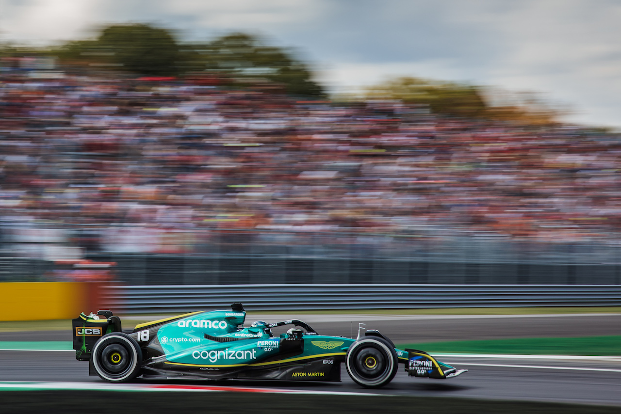 GP ITALIA, Lance Stroll (CDN) Aston Martin F1 Team AMR22.
09.09.2022. Formula 1 World Championship, Rd 16, Italian Grand Prix, Monza, Italy, Practice Day.
- www.xpbimages.com, EMail: requests@xpbimages.com © Copyright: Bearne / XPB Images