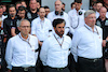GP ITALIA, (L to R): Stefano Domenicali (ITA) Formula One President e CEO; Mohammed Bin Sulayem (UAE) FIA President; e Ross Brawn (GBR) Managing Director, Motor Sports, in the pits as a minutes's silence is held in memory of Queen Elizabeth II.
09.09.2022. Formula 1 World Championship, Rd 16, Italian Grand Prix, Monza, Italy, Practice Day.
 - www.xpbimages.com, EMail: requests@xpbimages.com © Copyright: Coates / XPB Images