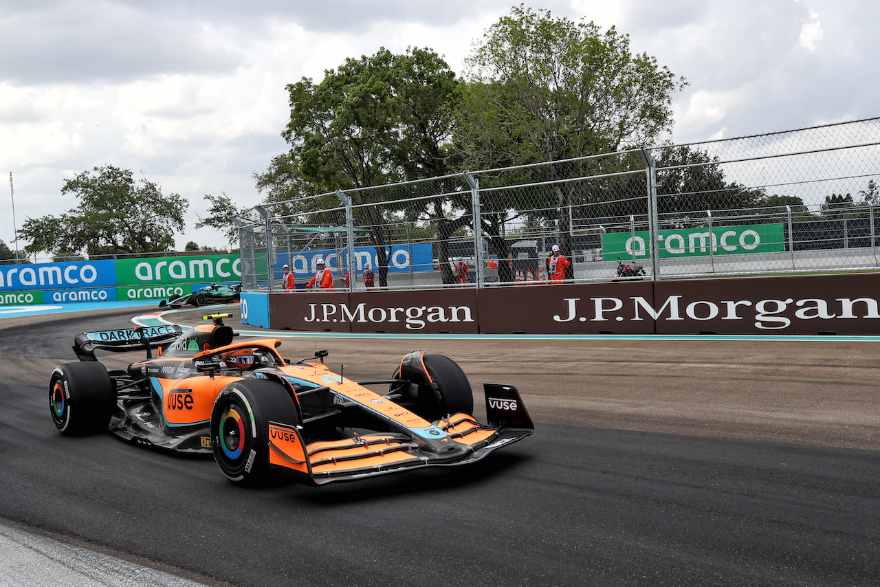 GP MIAMI, Lando Norris (GBR) McLaren MCL36.
08.05.2022. Formula 1 World Championship, Rd 5, Miami Grand Prix, Miami, Florida, USA, Gara Day.
 - www.xpbimages.com, EMail: requests@xpbimages.com © Copyright: Coates / XPB Images