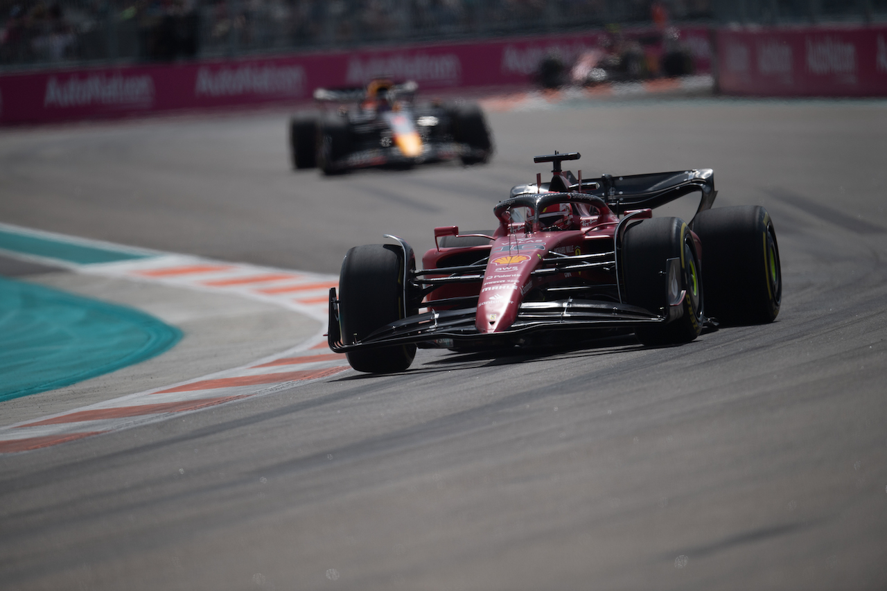 GP MIAMI, Charles Leclerc (MON) Ferrari F1-75.
08.05.2022. Formula 1 World Championship, Rd 5, Miami Grand Prix, Miami, Florida, USA, Gara Day.
- www.xpbimages.com, EMail: requests@xpbimages.com © Copyright: Price / XPB Images