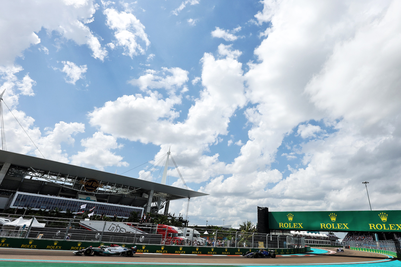 GP MIAMI, George Russell (GBR) Mercedes AMG F1 W13.
08.05.2022. Formula 1 World Championship, Rd 5, Miami Grand Prix, Miami, Florida, USA, Gara Day.
- www.xpbimages.com, EMail: requests@xpbimages.com © Copyright: Bearne / XPB Images