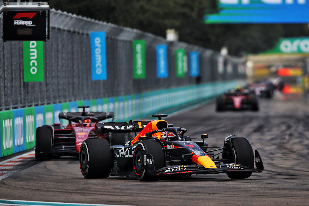 GP MIAMI, Max Verstappen (NLD) Red Bull Racing RB18.
08.05.2022. Formula 1 World Championship, Rd 5, Miami Grand Prix, Miami, Florida, USA, Gara Day.
 - www.xpbimages.com, EMail: requests@xpbimages.com © Copyright: Coates / XPB Images