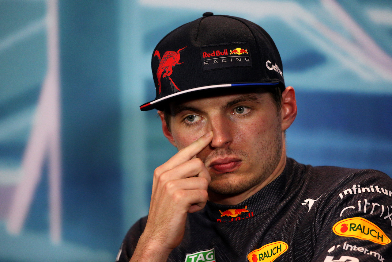 GP MIAMI, Max Verstappen (NLD) Red Bull Racing in the post race FIA Press Conference.
08.05.2022. Formula 1 World Championship, Rd 5, Miami Grand Prix, Miami, Florida, USA, Gara Day.
- www.xpbimages.com, EMail: requests@xpbimages.com © Copyright: Rew / XPB Images