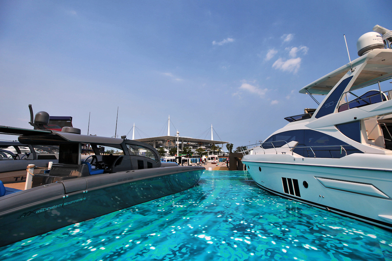 GP MIAMI, Circuit Atmosfera boats in the Fake Marina.
05.05.2022. Formula 1 World Championship, Rd 5, Miami Grand Prix, Miami, Florida, USA, Preparation Day.
- www.xpbimages.com, EMail: requests@xpbimages.com © Copyright: Rew / XPB Images