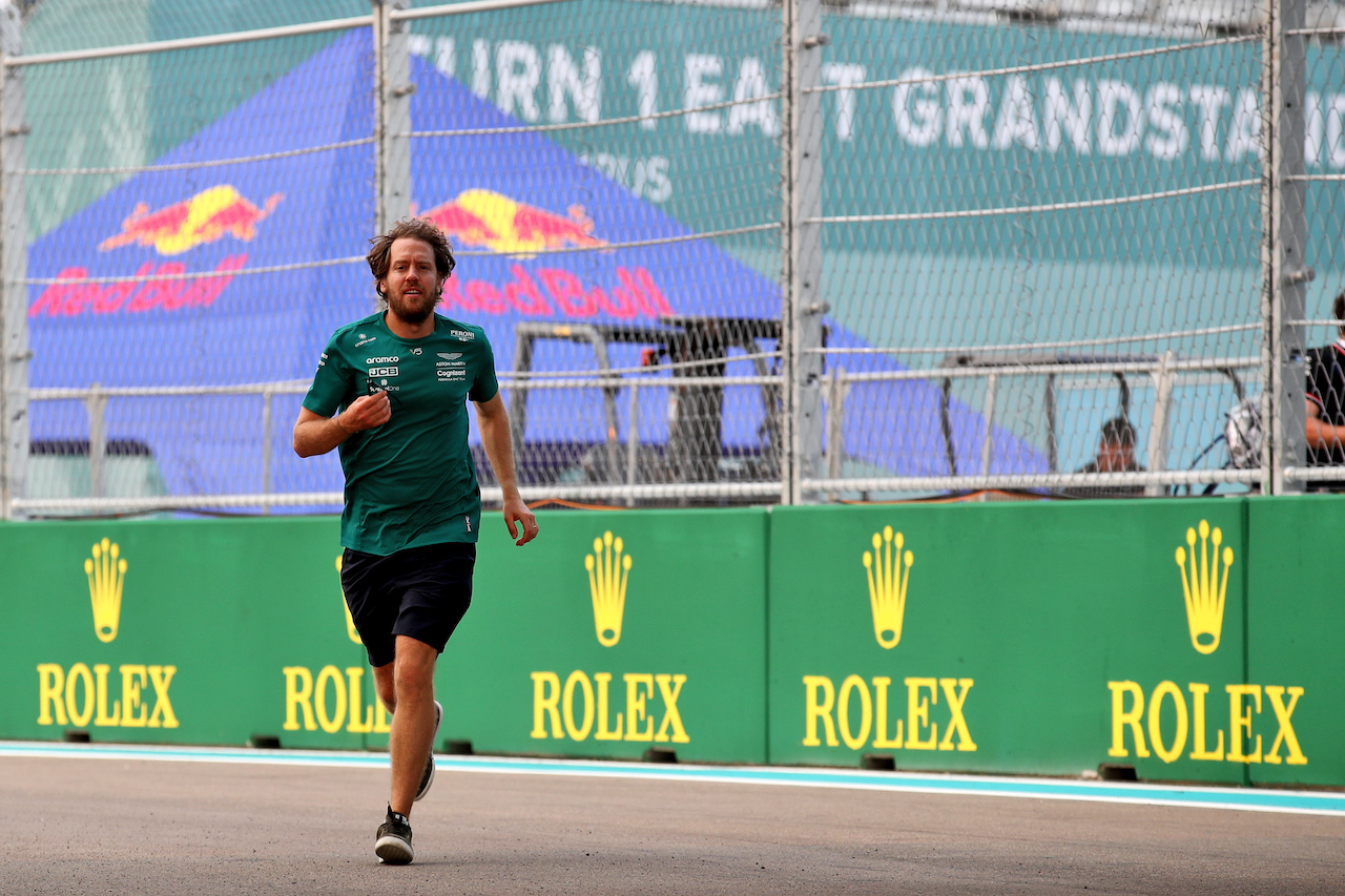 GP MIAMI, Sebastian Vettel (GER) Aston Martin F1 Team.
05.05.2022. Formula 1 World Championship, Rd 5, Miami Grand Prix, Miami, Florida, USA, Preparation Day.
 - www.xpbimages.com, EMail: requests@xpbimages.com © Copyright: Coates / XPB Images