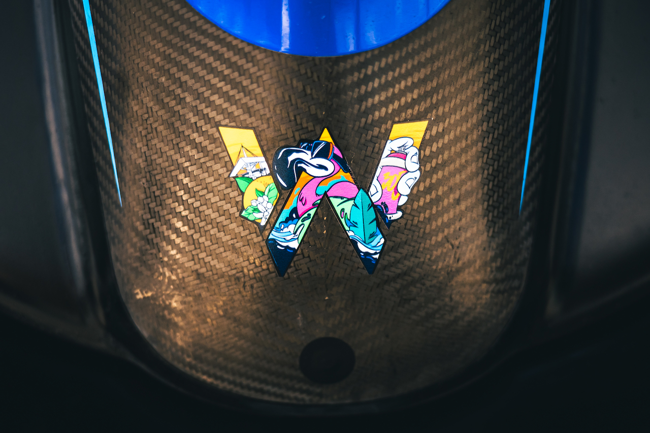 GP MIAMI, Williams Racing FW44 nosecone e logo.
05.05.2022. Formula 1 World Championship, Rd 5, Miami Grand Prix, Miami, Florida, USA, Preparation Day.
- www.xpbimages.com, EMail: requests@xpbimages.com © Copyright: Bearne / XPB Images