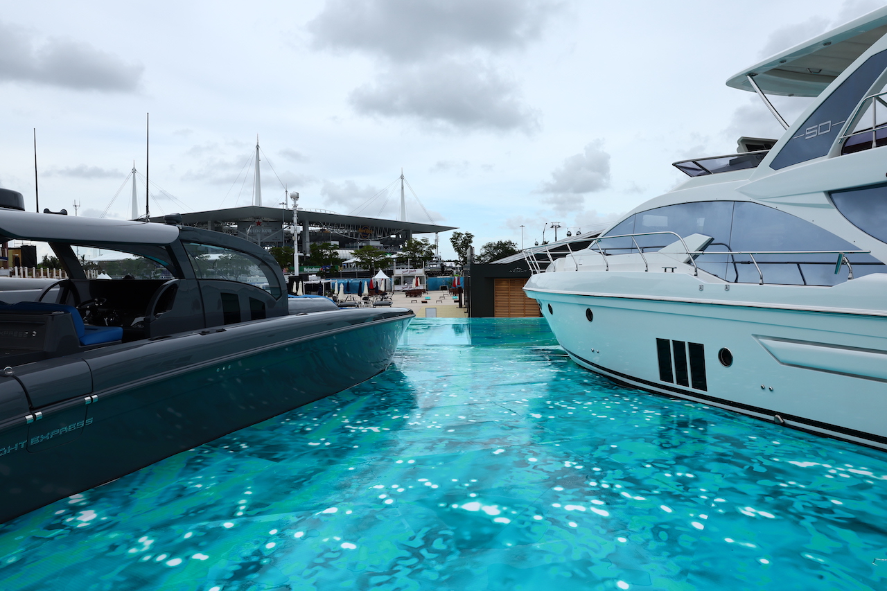 GP MIAMI, Boats in the mock horbour.
04.05.2022. Formula 1 World Championship, Rd 5, Miami Grand Prix, Miami, Florida, USA, Preparation Day.
- www.xpbimages.com, EMail: requests@xpbimages.com © Copyright: Batchelor / XPB Images