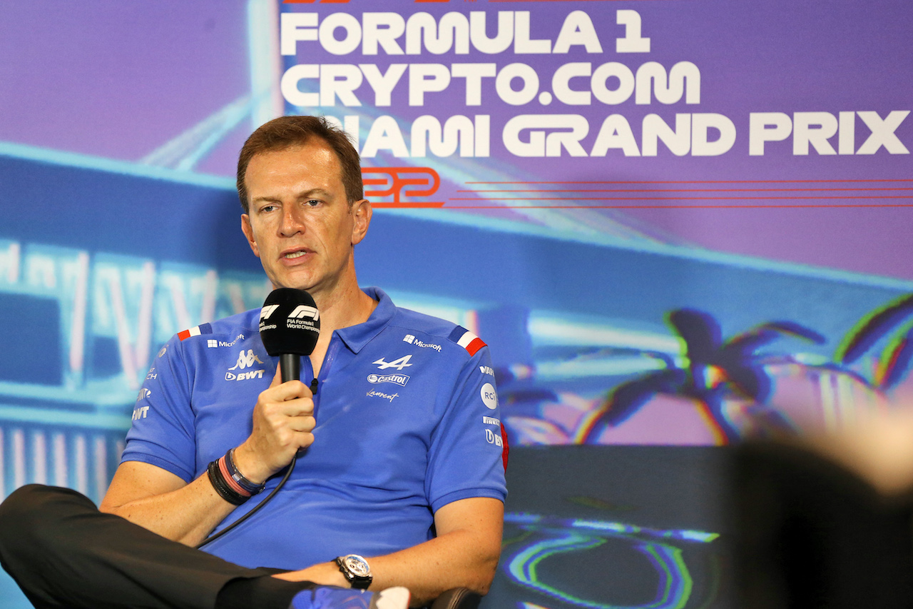 GP MIAMI, Laurent Rossi (FRA) Alpine Chief Executive Officer in the FIA Press Conference.
07.05.2022. Formula 1 World Championship, Rd 5, Miami Grand Prix, Miami, Florida, USA, Qualifiche Day.
- www.xpbimages.com, EMail: requests@xpbimages.com © Copyright: Rew / XPB Images