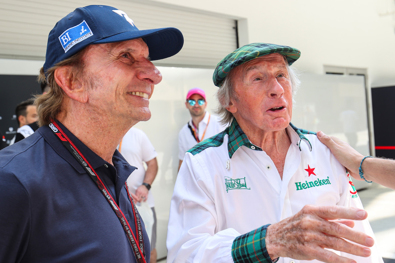 GP MIAMI, Emerson Fittipaldi (BRA) e Jackie Stewart (GBR)
07.05.2022. Formula 1 World Championship, Rd 5, Miami Grand Prix, Miami, Florida, USA, Qualifiche Day.
- www.xpbimages.com, EMail: requests@xpbimages.com ¬© Copyright: Charniaux / XPB Images