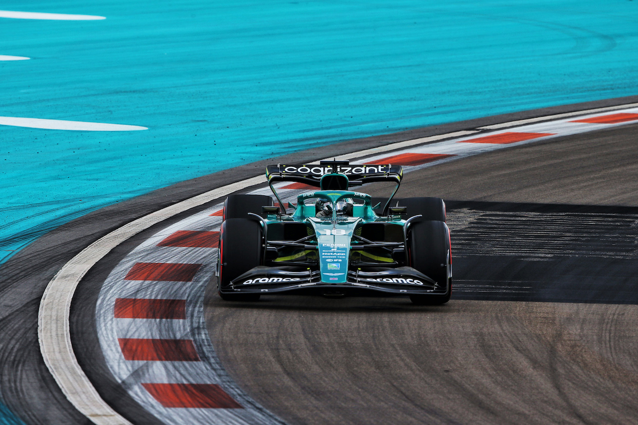 GP MIAMI, Lance Stroll (CDN) Aston Martin F1 Team AMR22.
07.05.2022. Formula 1 World Championship, Rd 5, Miami Grand Prix, Miami, Florida, USA, Qualifiche Day.
- www.xpbimages.com, EMail: requests@xpbimages.com © Copyright: Rew / XPB Images