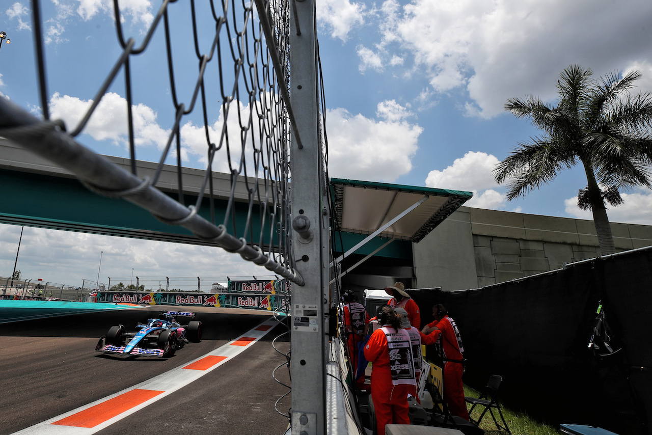 GP MIAMI, Fernando Alonso (ESP) Alpine F1 Team A522.
07.05.2022. Formula 1 World Championship, Rd 5, Miami Grand Prix, Miami, Florida, USA, Qualifiche Day.
 - www.xpbimages.com, EMail: requests@xpbimages.com © Copyright: Coates / XPB Images