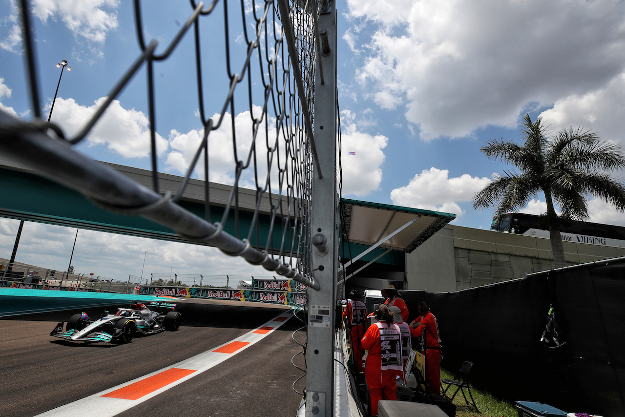GP MIAMI, George Russell (GBR) Mercedes AMG F1 W13.
07.05.2022. Formula 1 World Championship, Rd 5, Miami Grand Prix, Miami, Florida, USA, Qualifiche Day.
 - www.xpbimages.com, EMail: requests@xpbimages.com © Copyright: Coates / XPB Images