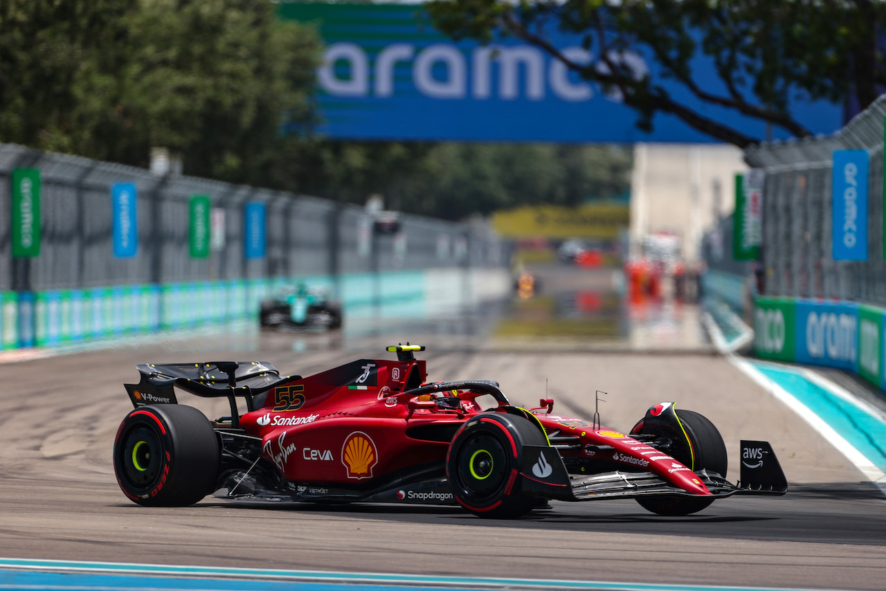 GP MIAMI, Carlos Sainz Jr (ESP), Ferrari 
07.05.2022. Formula 1 World Championship, Rd 5, Miami Grand Prix, Miami, Florida, USA, Qualifiche Day.
- www.xpbimages.com, EMail: requests@xpbimages.com © Copyright: Charniaux / XPB Images