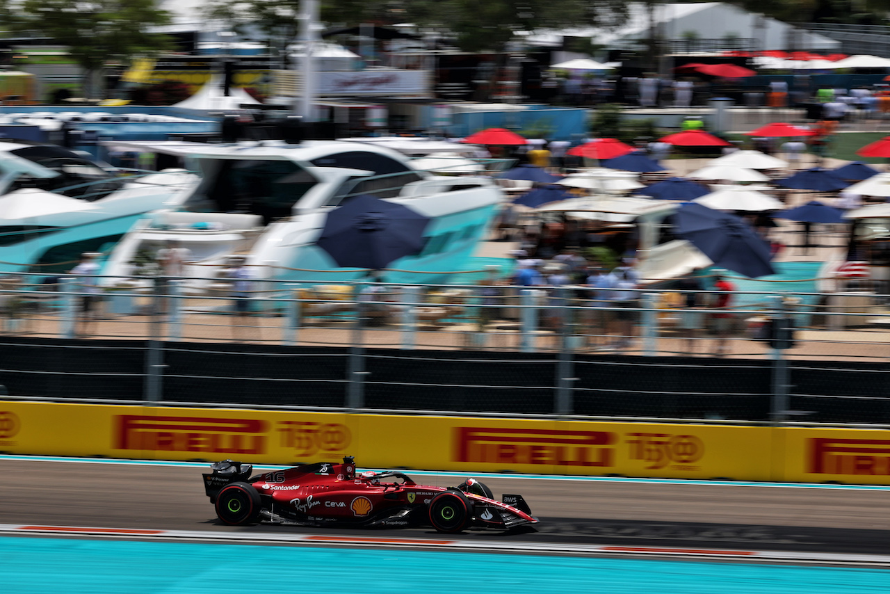 GP MIAMI, Charles Leclerc (MON) Ferrari F1-75.
07.05.2022. Formula 1 World Championship, Rd 5, Miami Grand Prix, Miami, Florida, USA, Qualifiche Day.
- www.xpbimages.com, EMail: requests@xpbimages.com © Copyright: Bearne / XPB Images