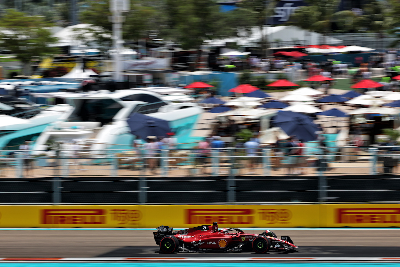 GP MIAMI, Charles Leclerc (MON) Ferrari F1-75.
07.05.2022. Formula 1 World Championship, Rd 5, Miami Grand Prix, Miami, Florida, USA, Qualifiche Day.
- www.xpbimages.com, EMail: requests@xpbimages.com © Copyright: Bearne / XPB Images