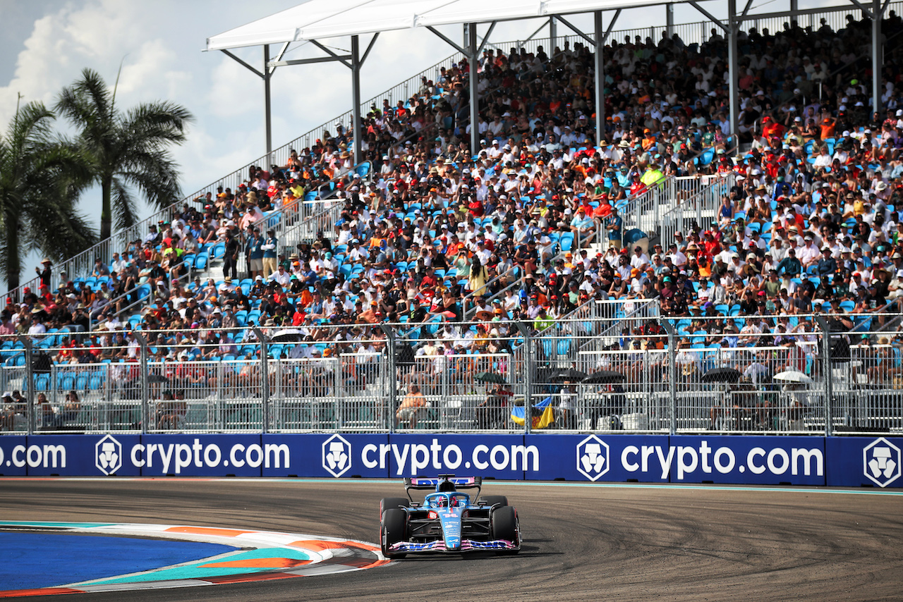 GP MIAMI, Fernando Alonso (ESP) Alpine F1 Team A522.
07.05.2022. Formula 1 World Championship, Rd 5, Miami Grand Prix, Miami, Florida, USA, Qualifiche Day.
 - www.xpbimages.com, EMail: requests@xpbimages.com © Copyright: Coates / XPB Images