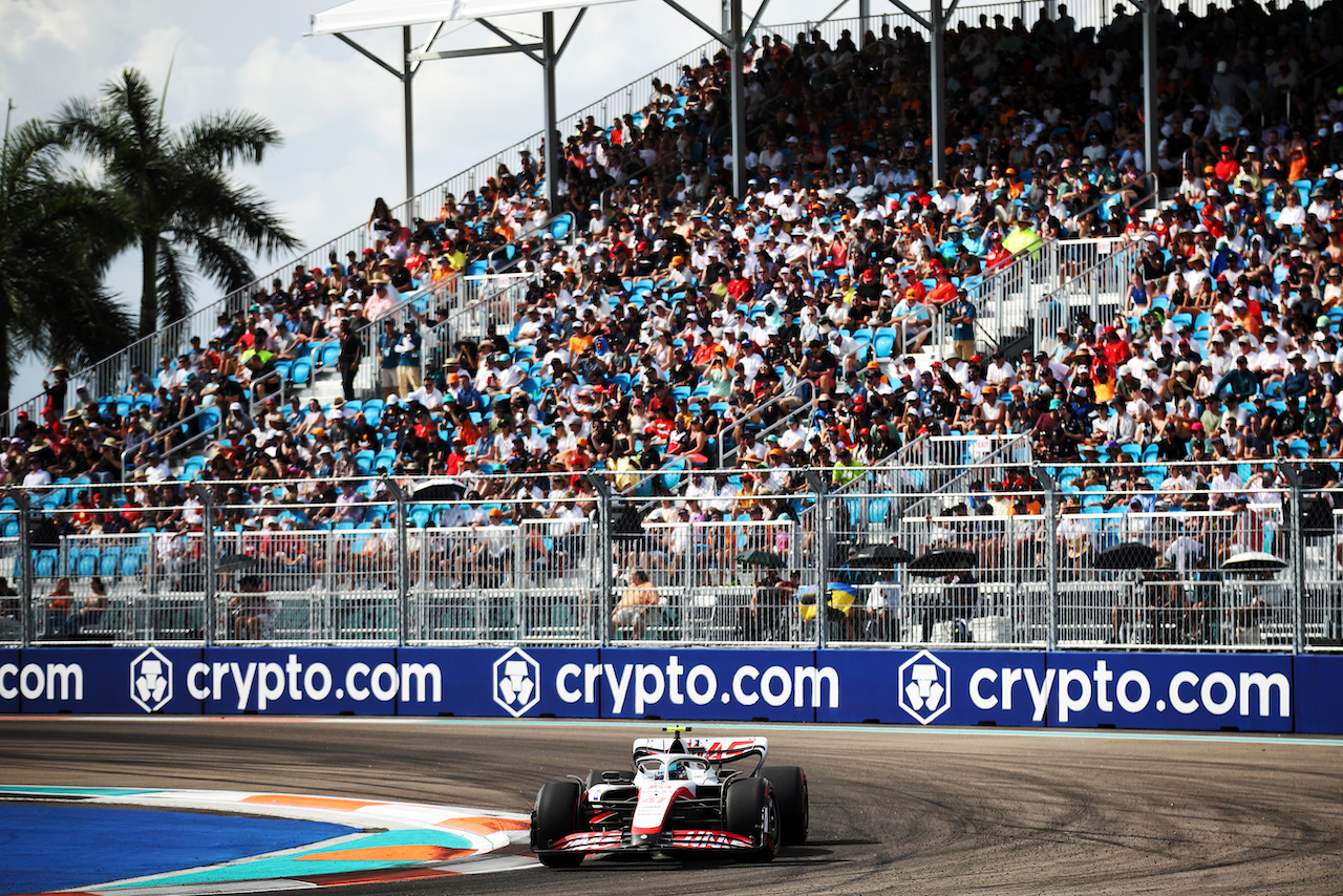GP MIAMI, Mick Schumacher (GER) Haas VF-22.
07.05.2022. Formula 1 World Championship, Rd 5, Miami Grand Prix, Miami, Florida, USA, Qualifiche Day.
 - www.xpbimages.com, EMail: requests@xpbimages.com © Copyright: Coates / XPB Images