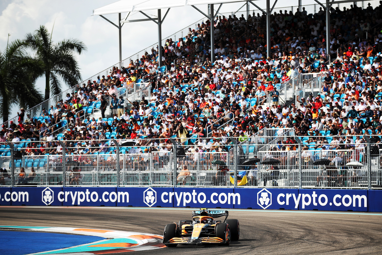 GP MIAMI, Lando Norris (GBR) McLaren MCL36.
07.05.2022. Formula 1 World Championship, Rd 5, Miami Grand Prix, Miami, Florida, USA, Qualifiche Day.
 - www.xpbimages.com, EMail: requests@xpbimages.com © Copyright: Coates / XPB Images