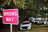GP MIAMI, Atmosphere - Wrong Way sign.
07.05.2022. Formula 1 World Championship, Rd 5, Miami Grand Prix, Miami, Florida, USA, Qualifiche Day.
 - www.xpbimages.com, EMail: requests@xpbimages.com © Copyright: Coates / XPB Images