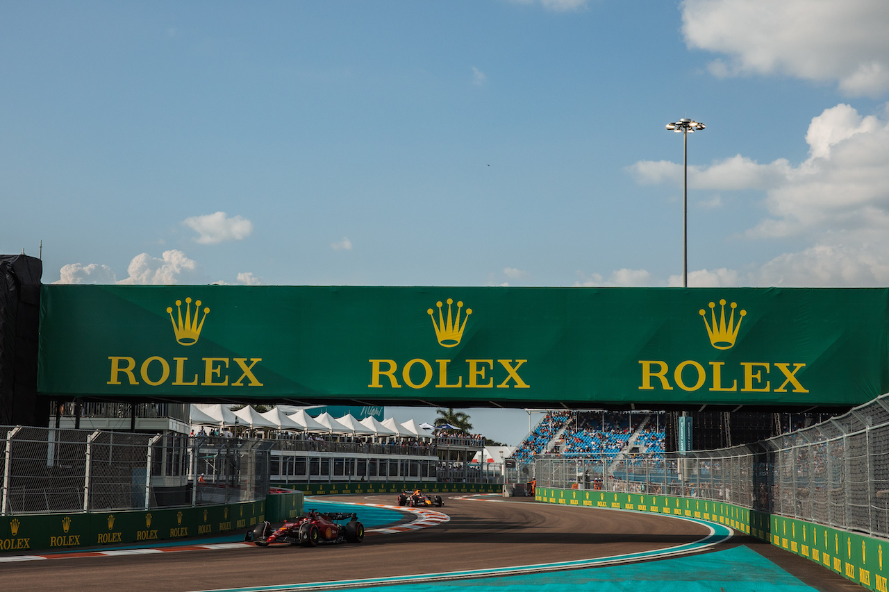 GP MIAMI, Charles Leclerc (MON) Ferrari F1-75.
06.05.2022. Formula 1 World Championship, Rd 5, Miami Grand Prix, Miami, Florida, USA, Practice Day.
- www.xpbimages.com, EMail: requests@xpbimages.com © Copyright: Bearne / XPB Images