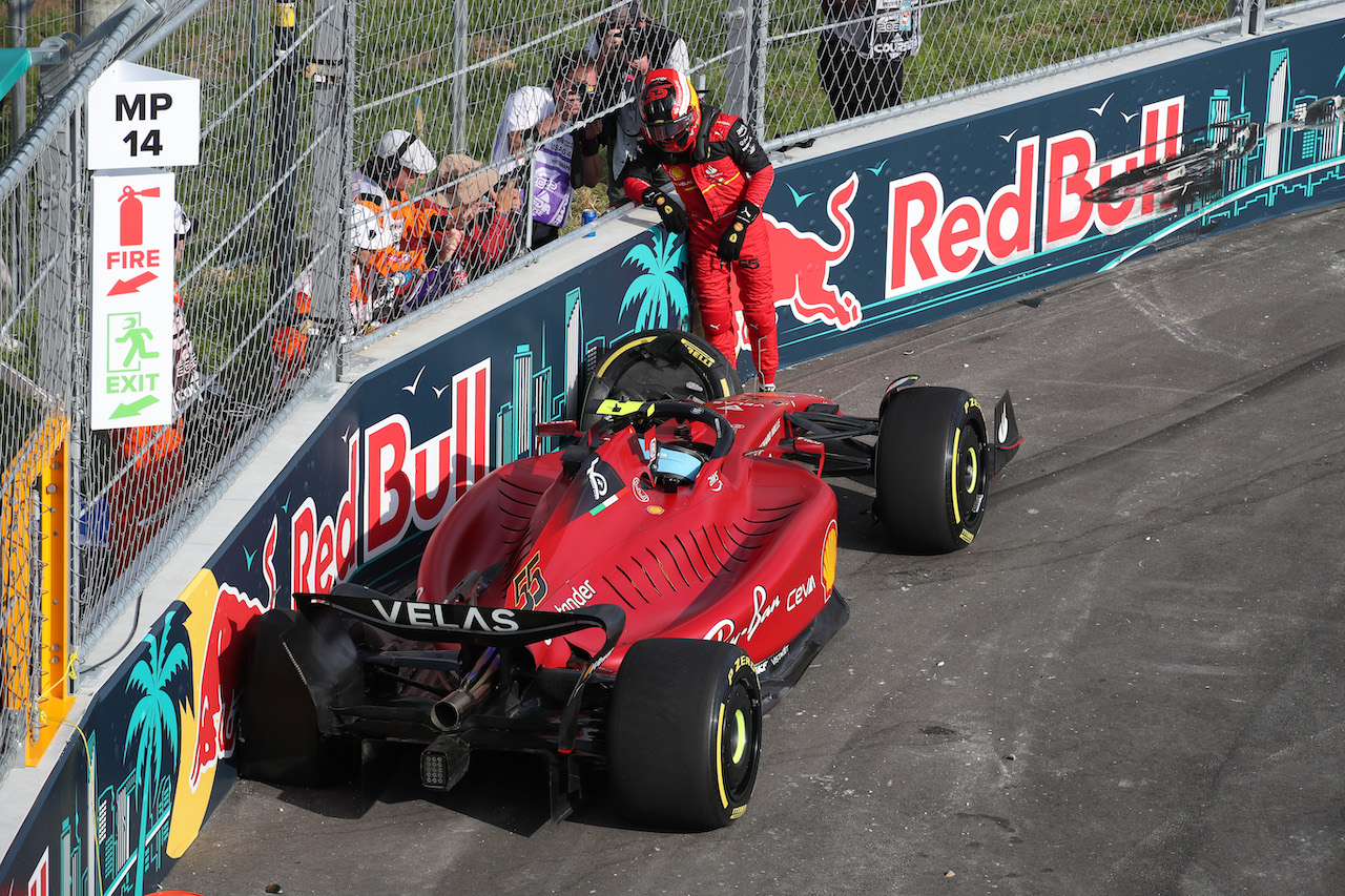 GP MIAMI, Carlos Sainz Jr (ESP) Ferrari F1-75. 
06.05.2022. Formula 1 World Championship, Rd 5, Miami Grand Prix, Miami, Florida, USA, Practice Day.
- www.xpbimages.com, EMail: requests@xpbimages.com © Copyright: Coates / XPB Images