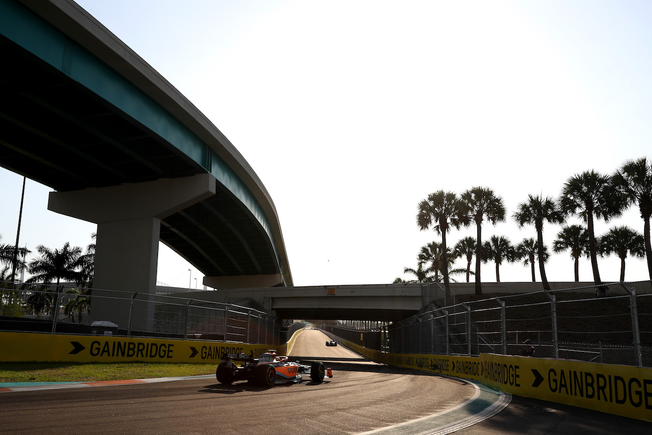 GP MIAMI, Lando Norris (GBR) McLaren MCL36. 
06.05.2022. Formula 1 World Championship, Rd 5, Miami Grand Prix, Miami, Florida, USA, Practice Day.
- www.xpbimages.com, EMail: requests@xpbimages.com © Copyright: Coates / XPB Images