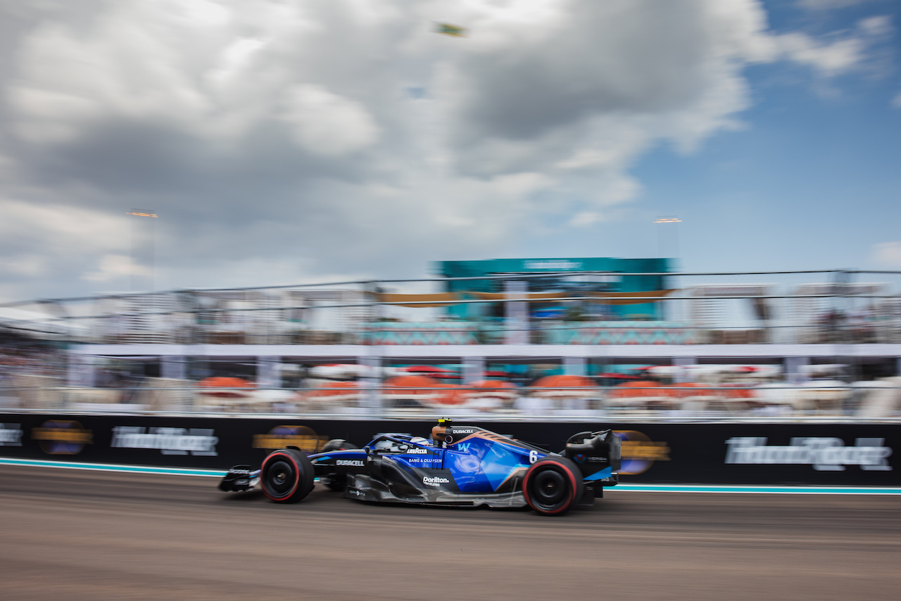 GP MIAMI, Nicholas Latifi (CDN) Williams Racing FW44.
06.05.2022. Formula 1 World Championship, Rd 5, Miami Grand Prix, Miami, Florida, USA, Practice Day.
- www.xpbimages.com, EMail: requests@xpbimages.com © Copyright: Bearne / XPB Images