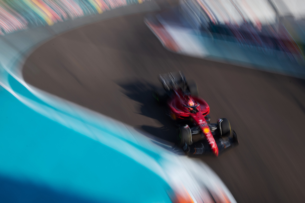 GP MIAMI, Charles Leclerc (MON) Ferrari F1-75.
06.05.2022. Formula 1 World Championship, Rd 5, Miami Grand Prix, Miami, Florida, USA, Practice Day.
- www.xpbimages.com, EMail: requests@xpbimages.com © Copyright: Rew / XPB Images