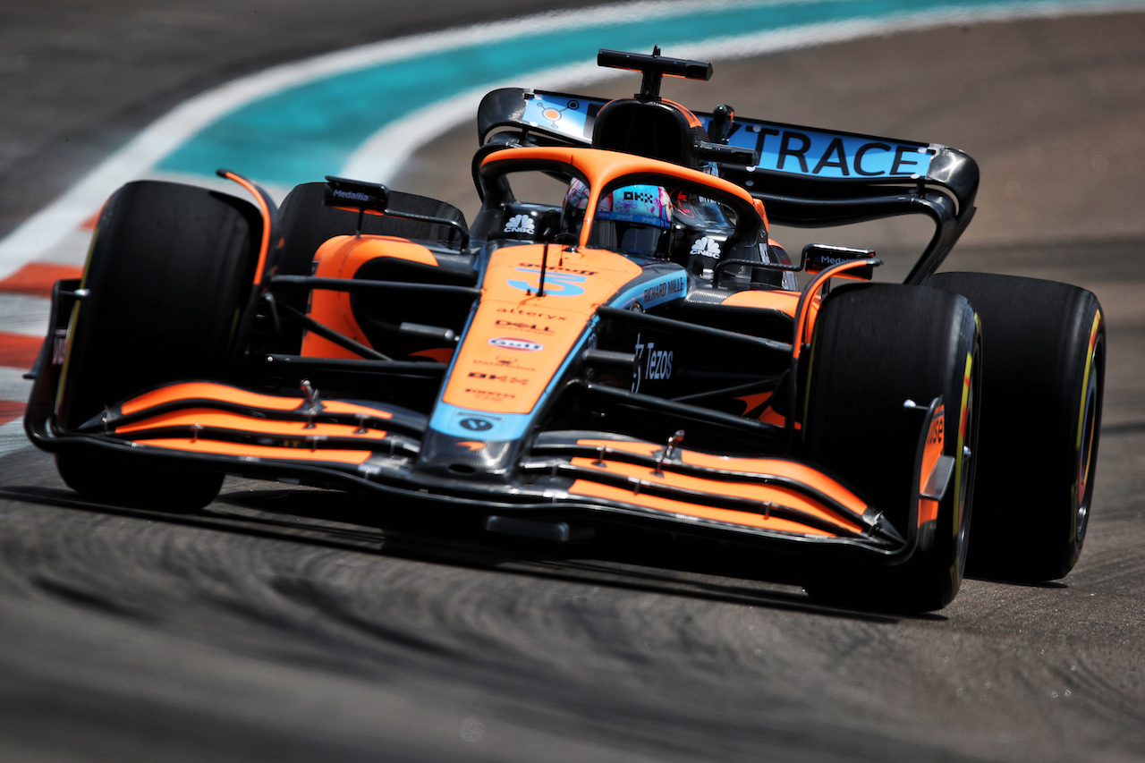 GP MIAMI, Daniel Ricciardo (AUS) McLaren MCL36.
06.05.2022. Formula 1 World Championship, Rd 5, Miami Grand Prix, Miami, Florida, USA, Practice Day.
 - www.xpbimages.com, EMail: requests@xpbimages.com © Copyright: Coates / XPB Images