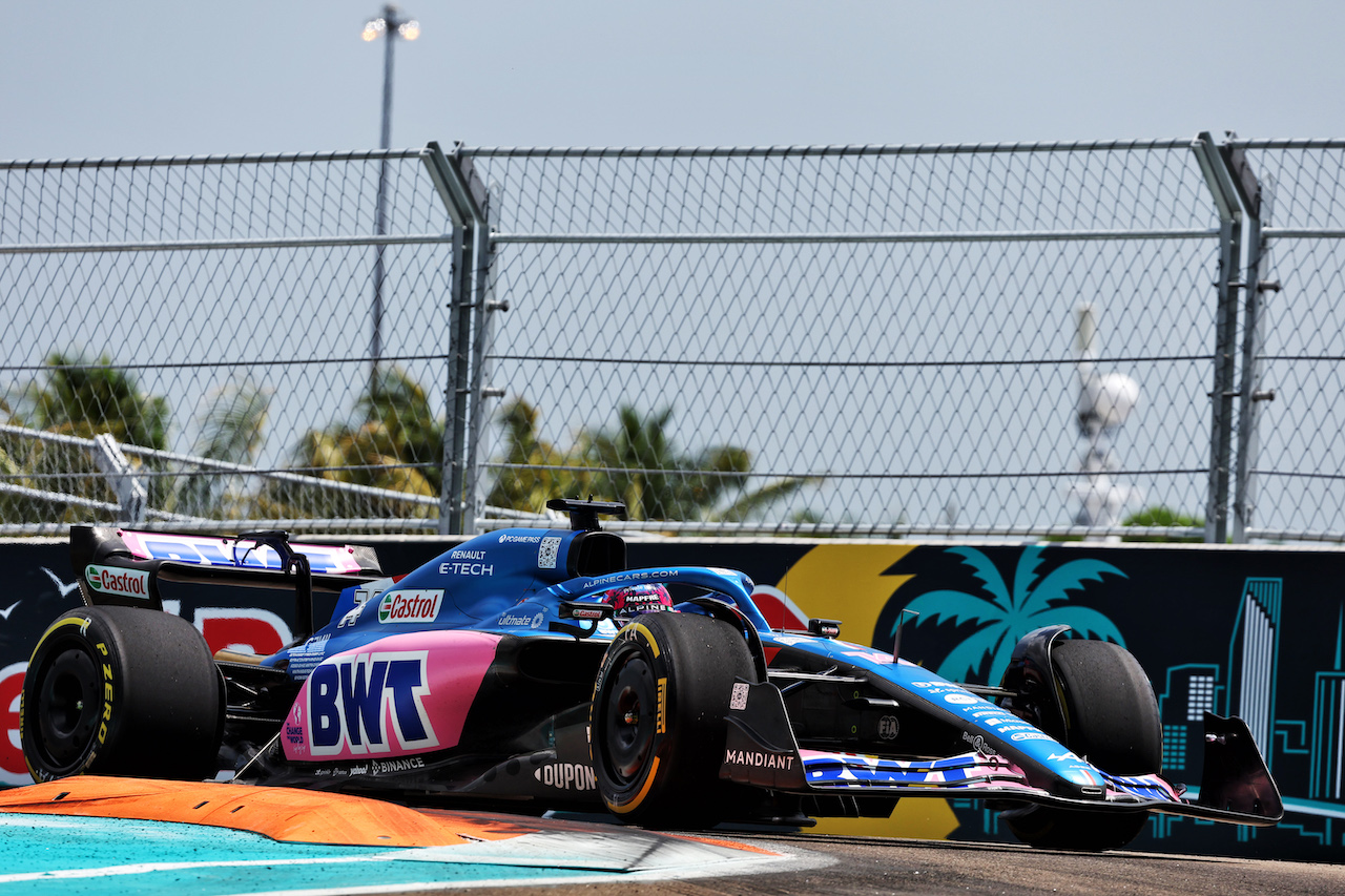 GP MIAMI, Fernando Alonso (ESP) Alpine F1 Team A522.
06.05.2022. Formula 1 World Championship, Rd 5, Miami Grand Prix, Miami, Florida, USA, Practice Day.
- www.xpbimages.com, EMail: requests@xpbimages.com © Copyright: Bearne / XPB Images