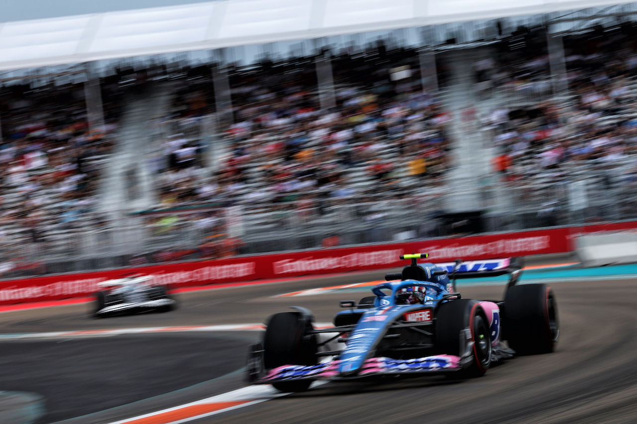 GP MIAMI, Esteban Ocon (FRA) Alpine F1 Team A522.
06.05.2022. Formula 1 World Championship, Rd 5, Miami Grand Prix, Miami, Florida, USA, Practice Day.
- www.xpbimages.com, EMail: requests@xpbimages.com © Copyright: Bearne / XPB Images